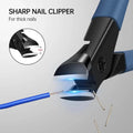 "Thick toenail clippers with wide jaw stainless steel cutter, product view"