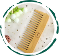 "All-Natural Bamboo Hair Comb, front product view"