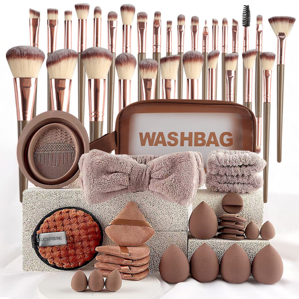 20- 40 Beauty Tools Major Combination Suit Face Wash Makeup Full Set (pick a set)