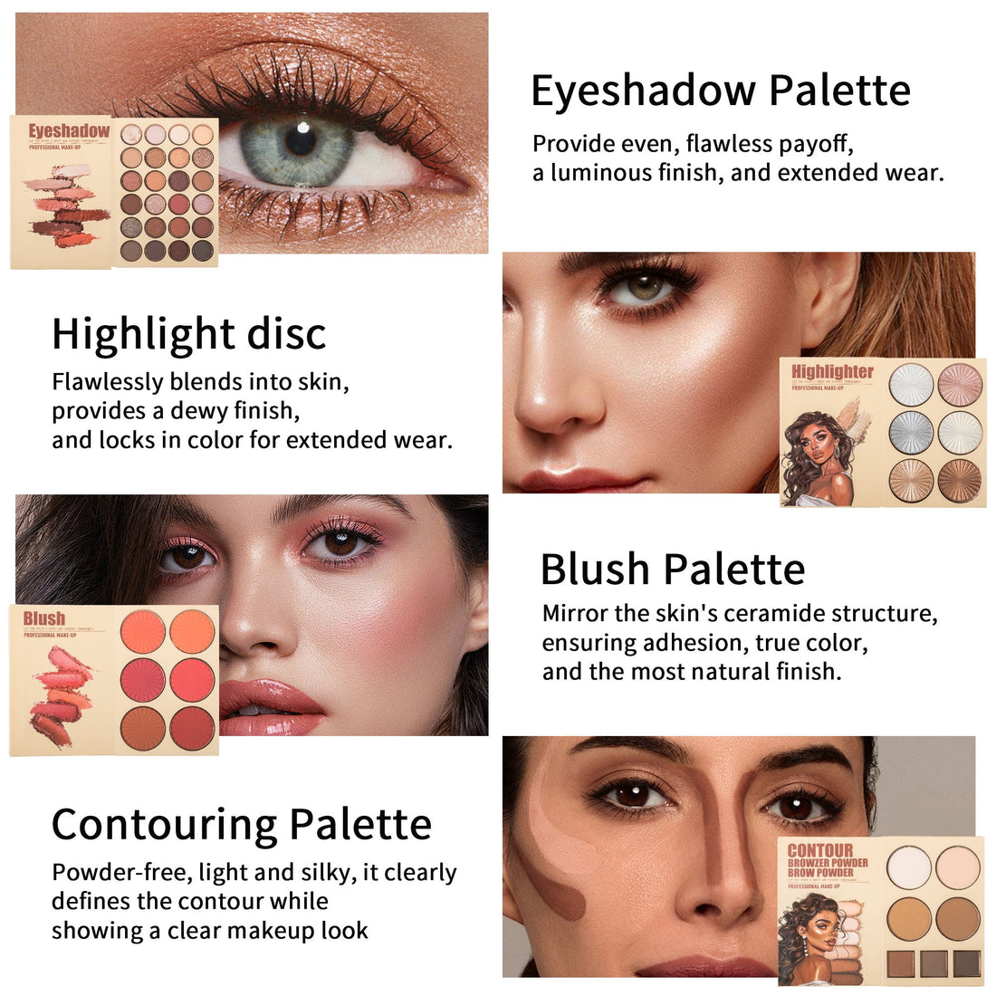UDAER Beauty Color Bomb 63-Color Makeup Kit - Multi-Function Eyeshadow, Blush, Highlighter & Contour Palette (highly recommended)