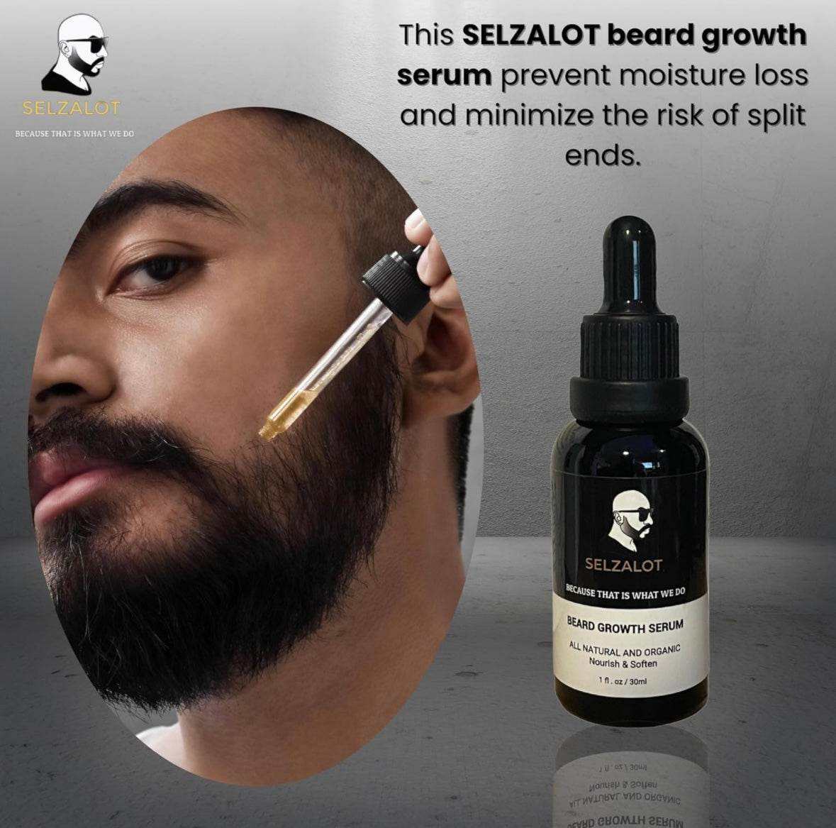 SELZALOT Beard Growth Kit – 7-Piece Men’s Grooming Set