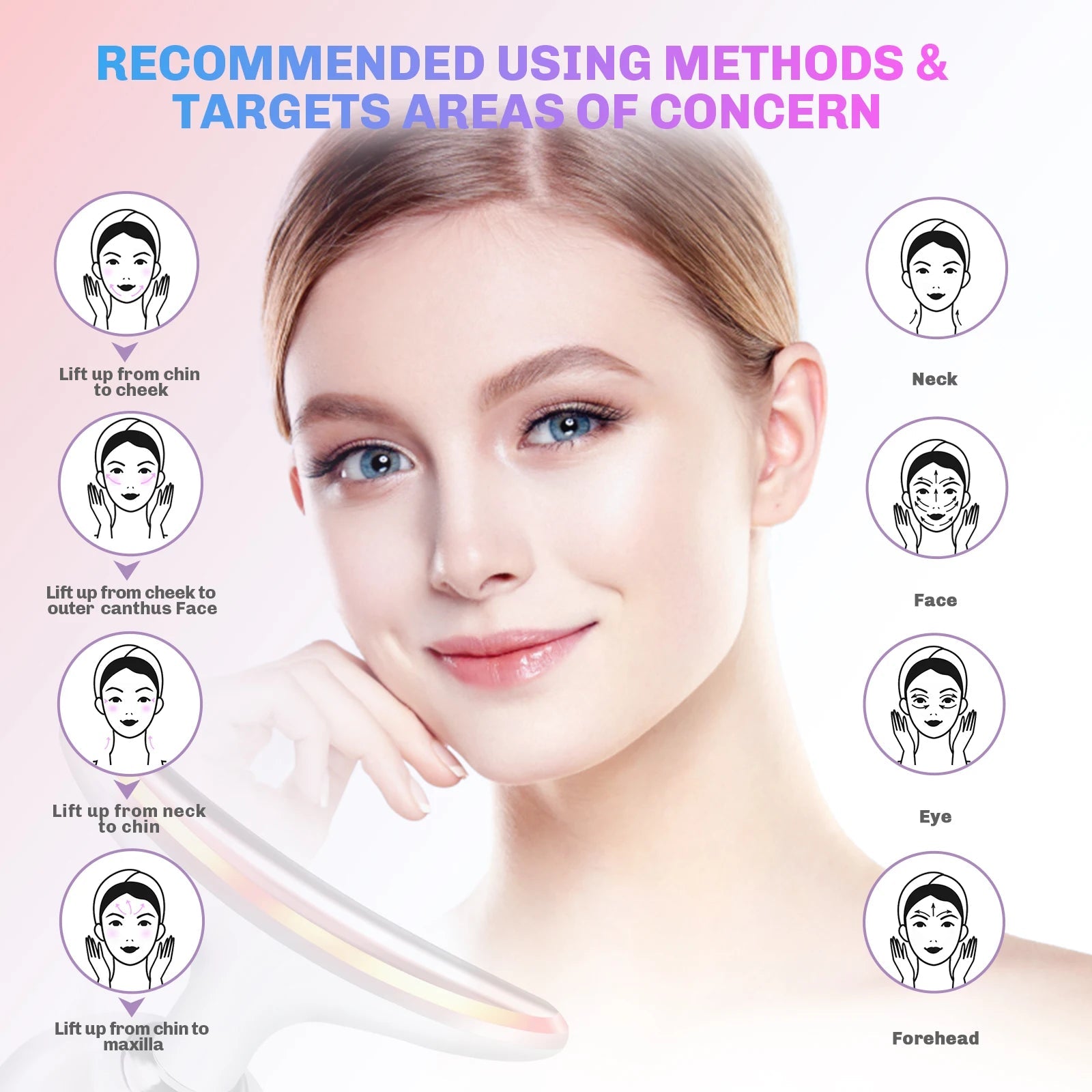 EMS Neck & Face Lifting Device – LED Photon Skin Tightening Massager