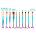 mermaid makeup brush set