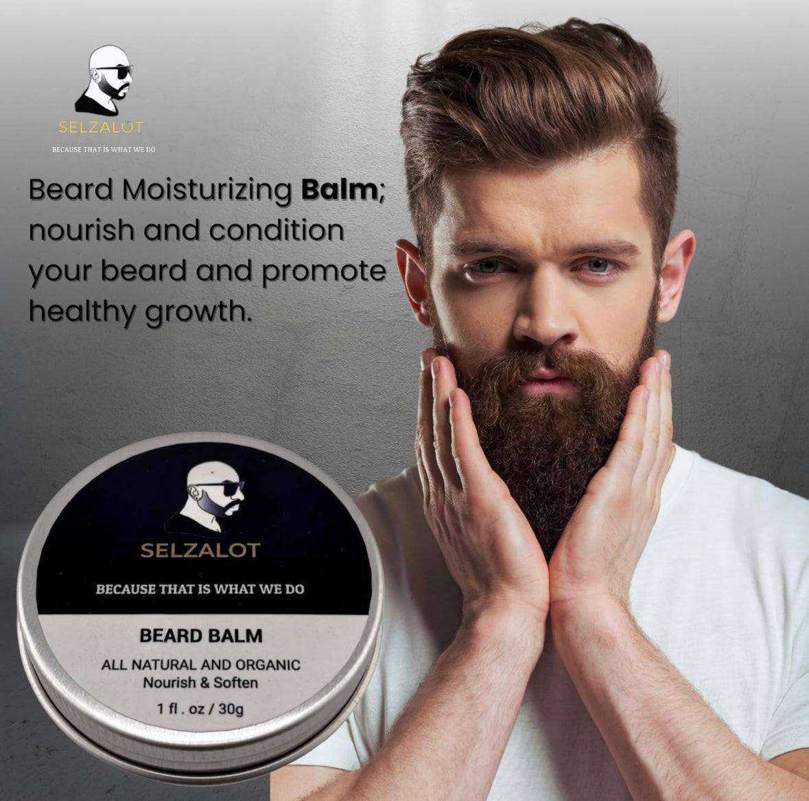 SELZALOT Beard Growth Kit – 7-Piece Men’s Grooming Set