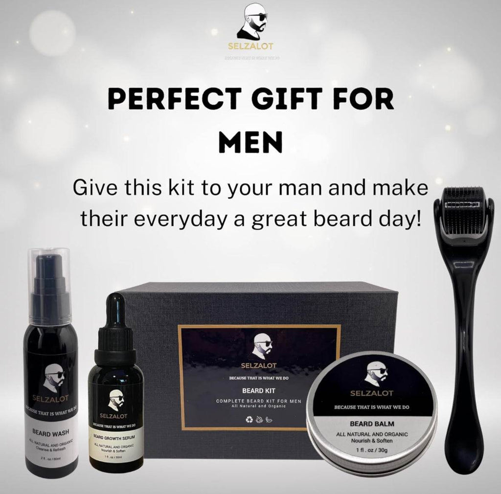 "Beard wash and beard care serum from the Beard Growth Kit"