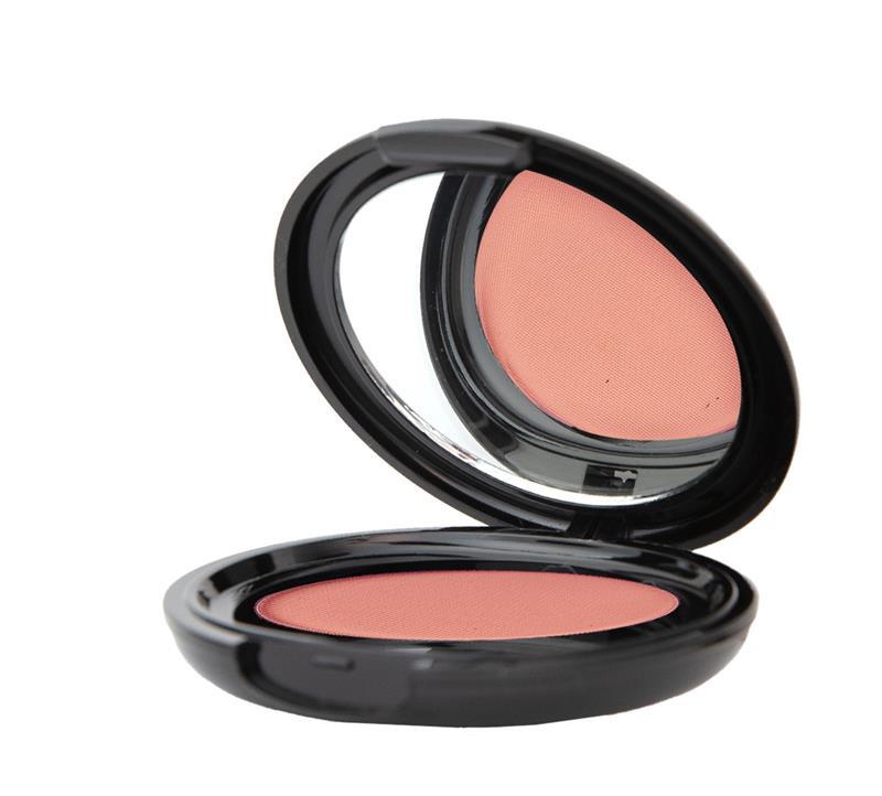 "Pressed powder blush color swatch in Allure shade"