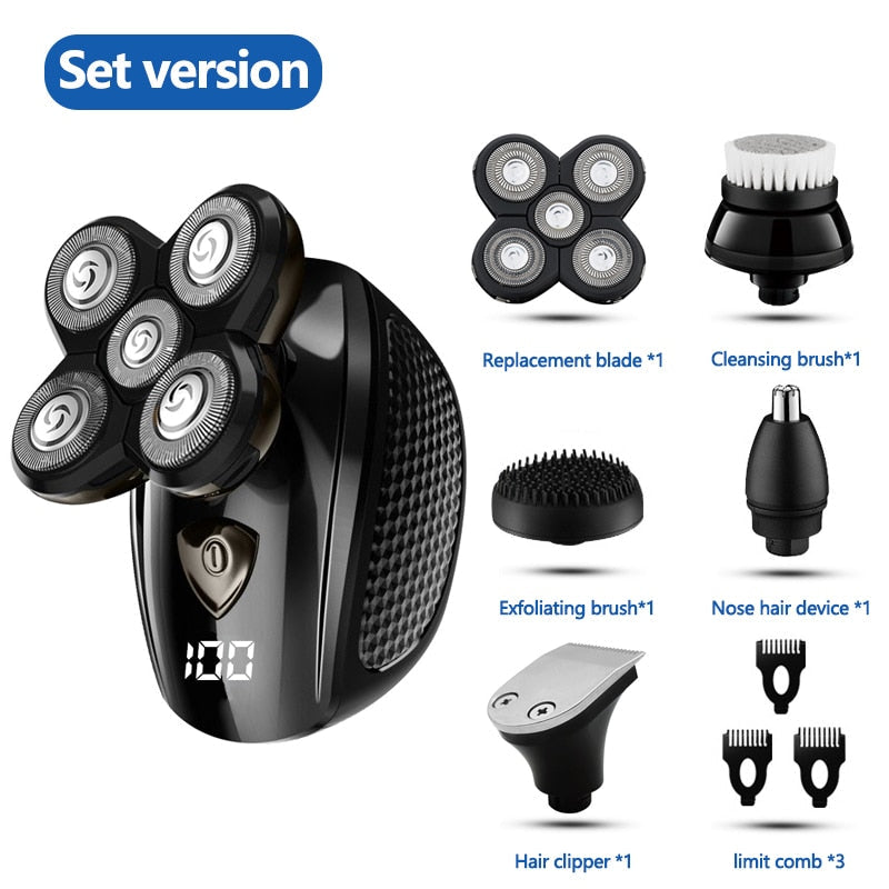 Multifunctional Grooming Kit – Rechargeable Wet & Dry Electric Shaver