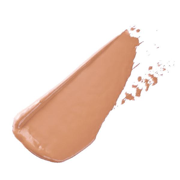 "Full coverage matte foundation in warm undertone shade Y50"