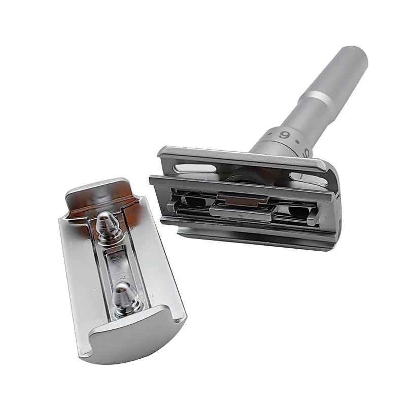 "Vintage manual shaver in black handle variant"