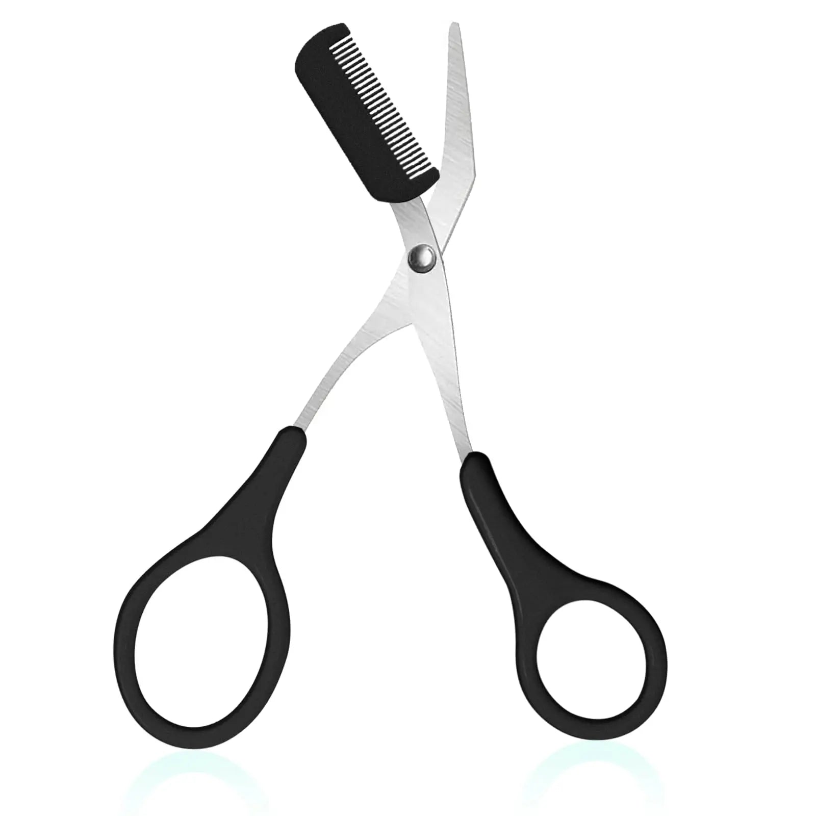 Eyebrow Trimmer Scissors with Comb – Stainless Steel Grooming Tool