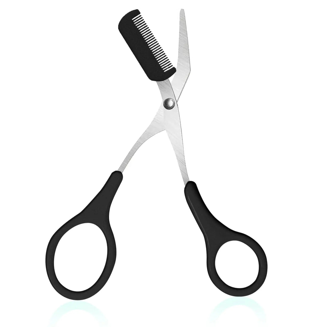 Eyebrow Trimmer Scissors with Comb – Stainless Steel Grooming Tool