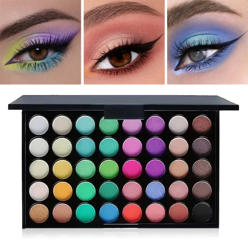40 Colors Glitter Eyeshadow Palette Matte Waterproof Long Lasting Pressed Powder Cosmetics Kit Fashion Women Eye Makeup palette