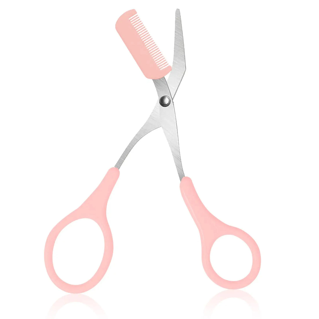 Eyebrow Trimmer Scissors with Comb – Stainless Steel Grooming Tool