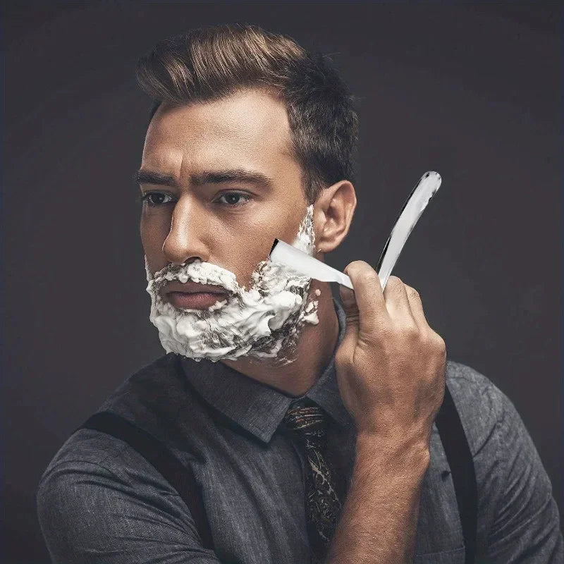 "Vintage manual shaver in black handle variant"
