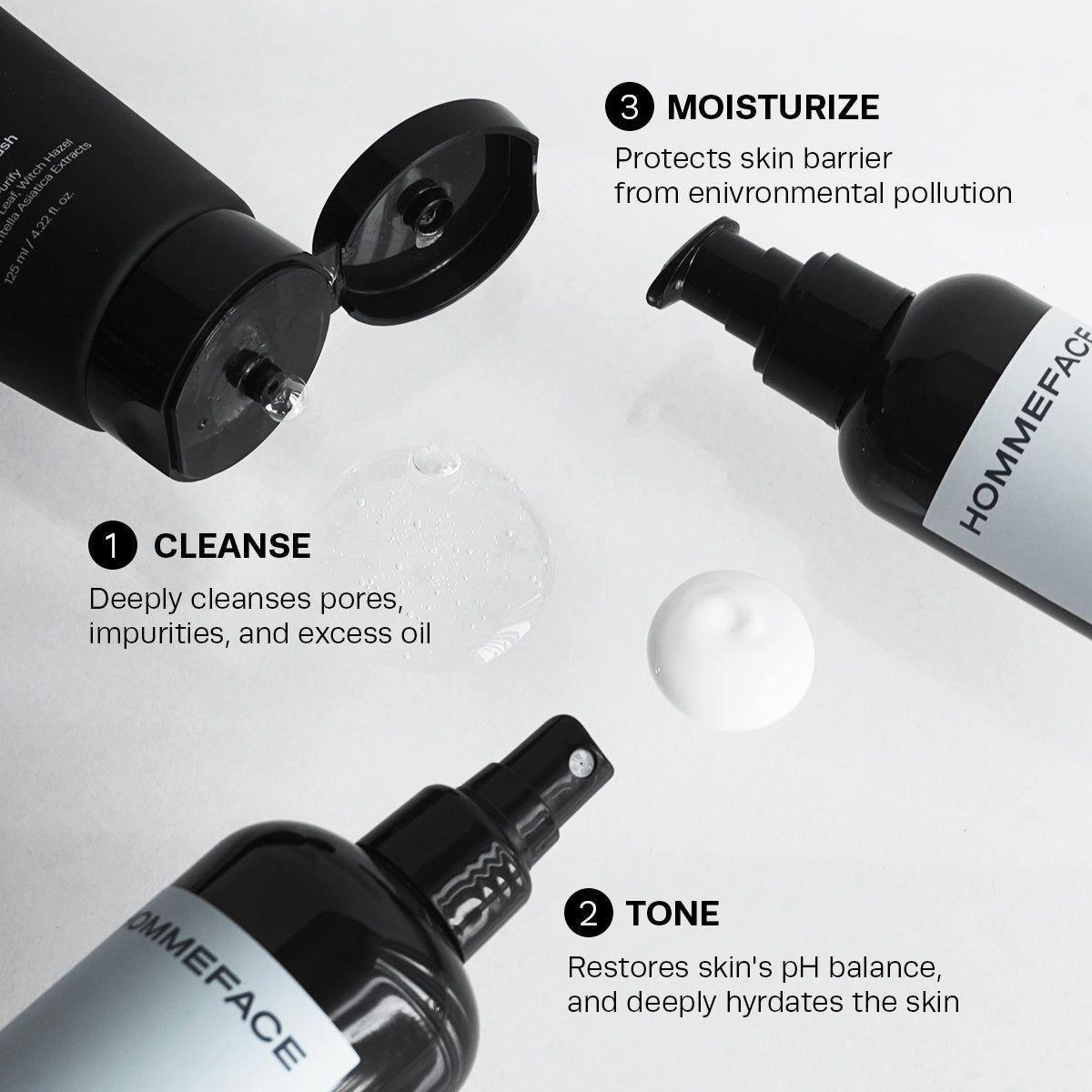mens skincare trio