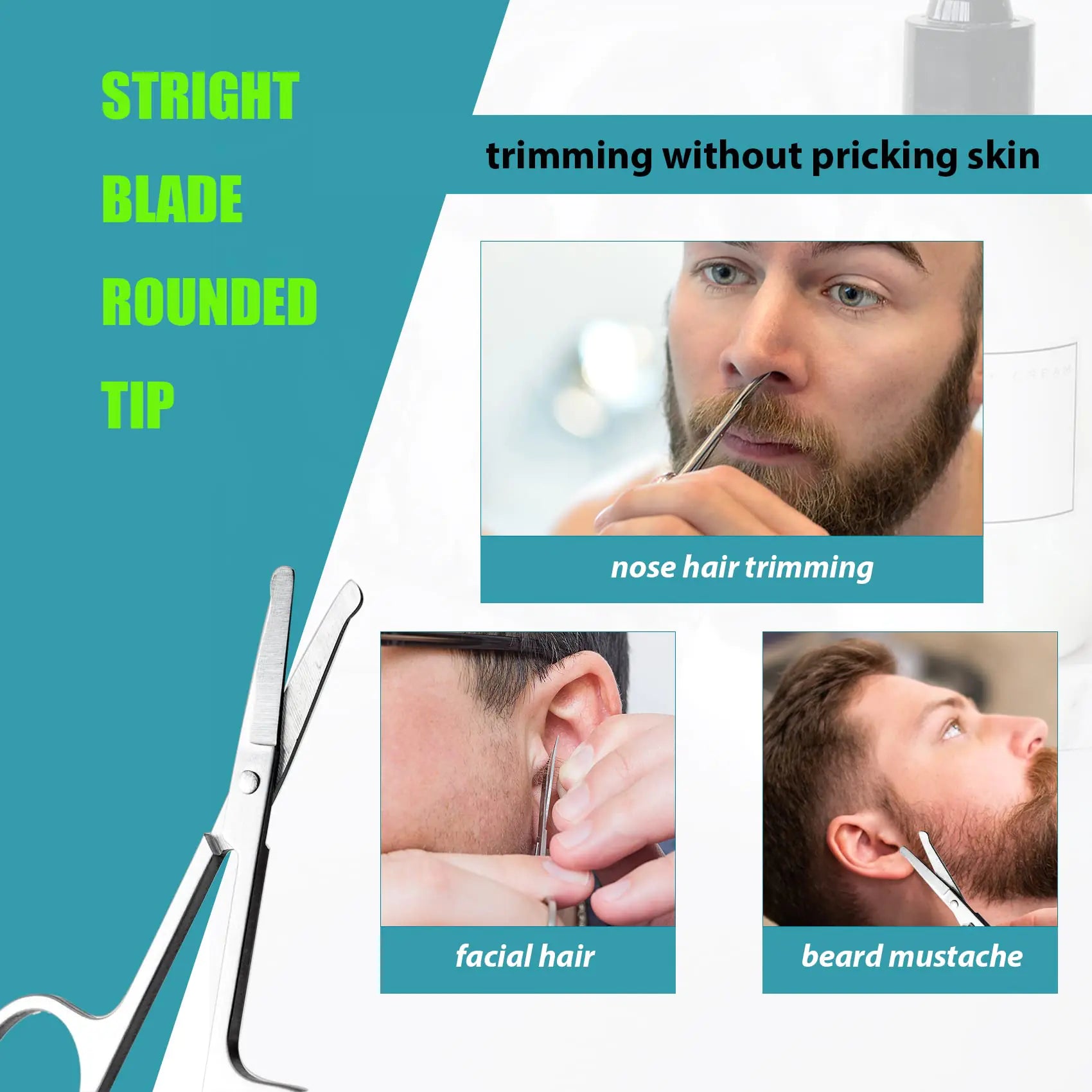 facial hair grooming scissors