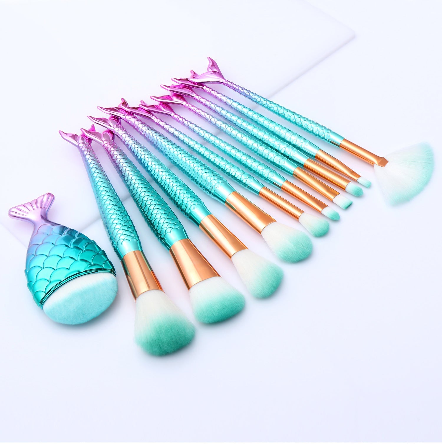 mermaid makeup brush set