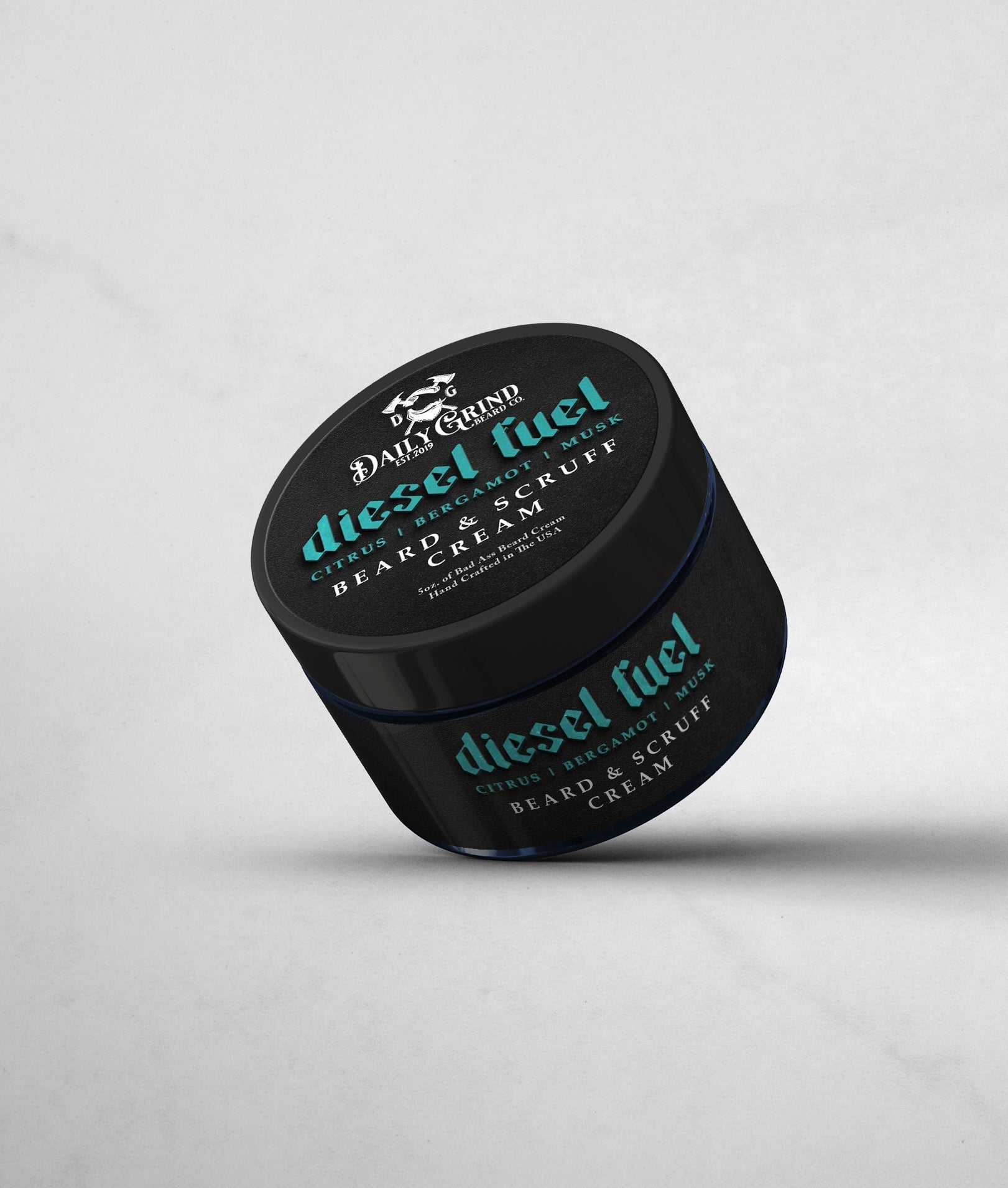 "Diesel Fuel Beard and Scruff Cream by Daily Grind Beard Co., front product view"