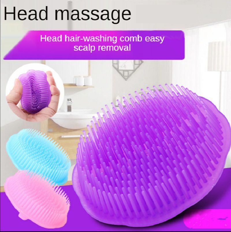 2pcs Silicone Scalp Massager Comb – Shampoo & Shower Brush Set