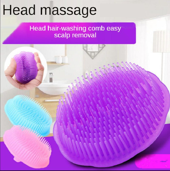 2pcs Silicone Scalp Massager Comb – Shampoo & Shower Brush Set