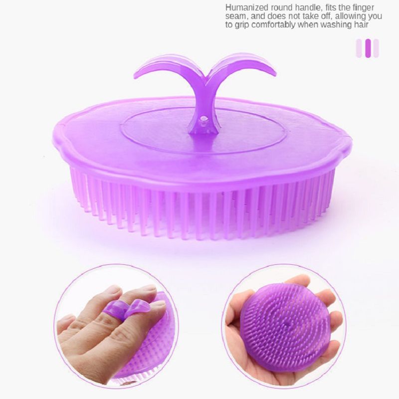 2pcs Silicone Scalp Massager Comb – Shampoo & Shower Brush Set