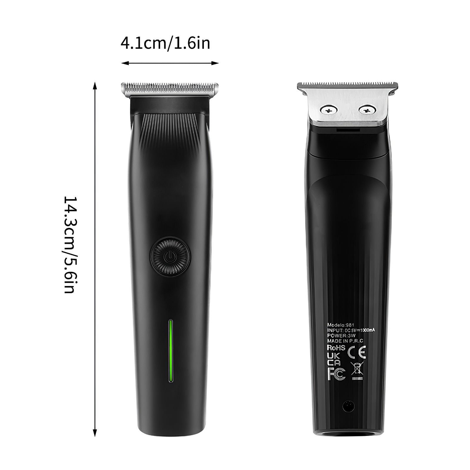 Beard Trimmer, 3 in 1 Hair Clippers and Mens Grooming Kit, Face, Nose, Ear Hair Trimmer - Black