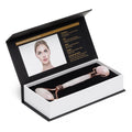 "Rose Quartz Facial Roller, dual-ended beauty tool, product view"