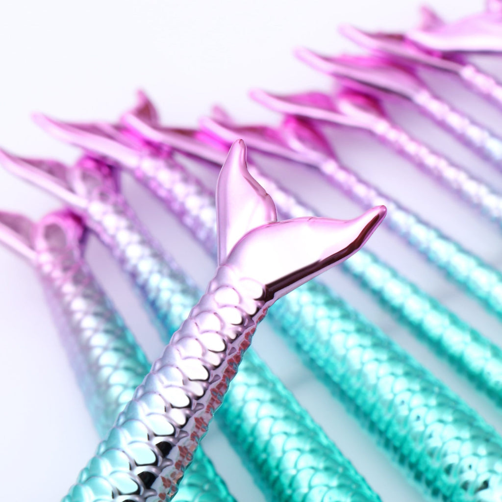 mermaid makeup brush set