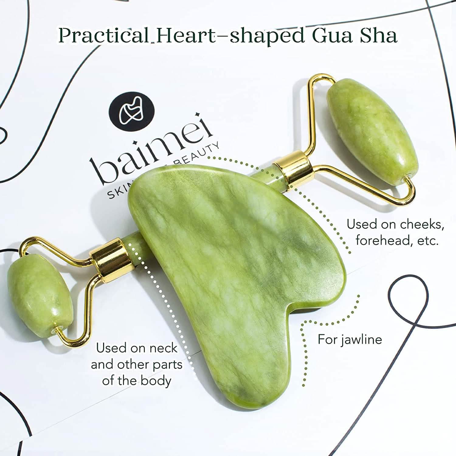 jade roller gua sha set