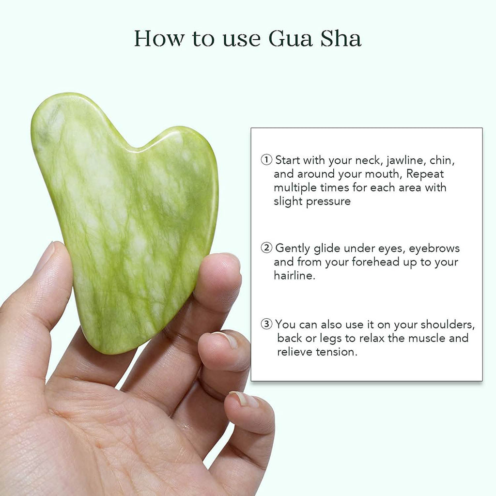 jade roller gua sha set