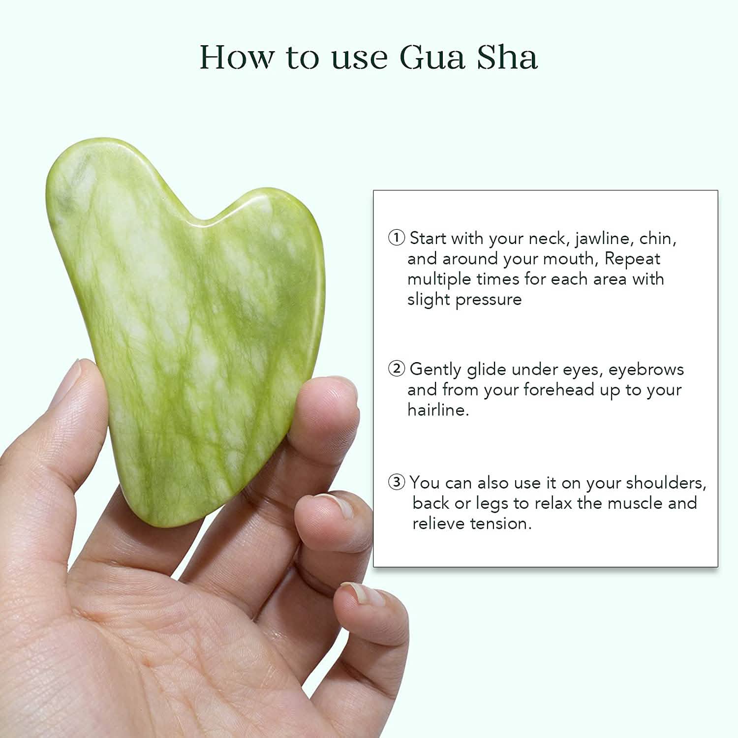 jade roller gua sha set