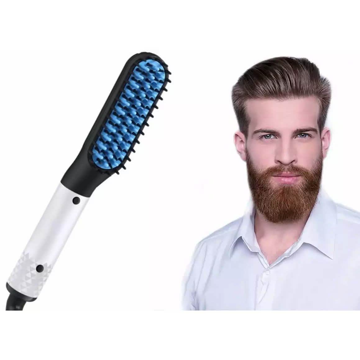 "Electric beard straightener, multifunctional hot comb, product view"