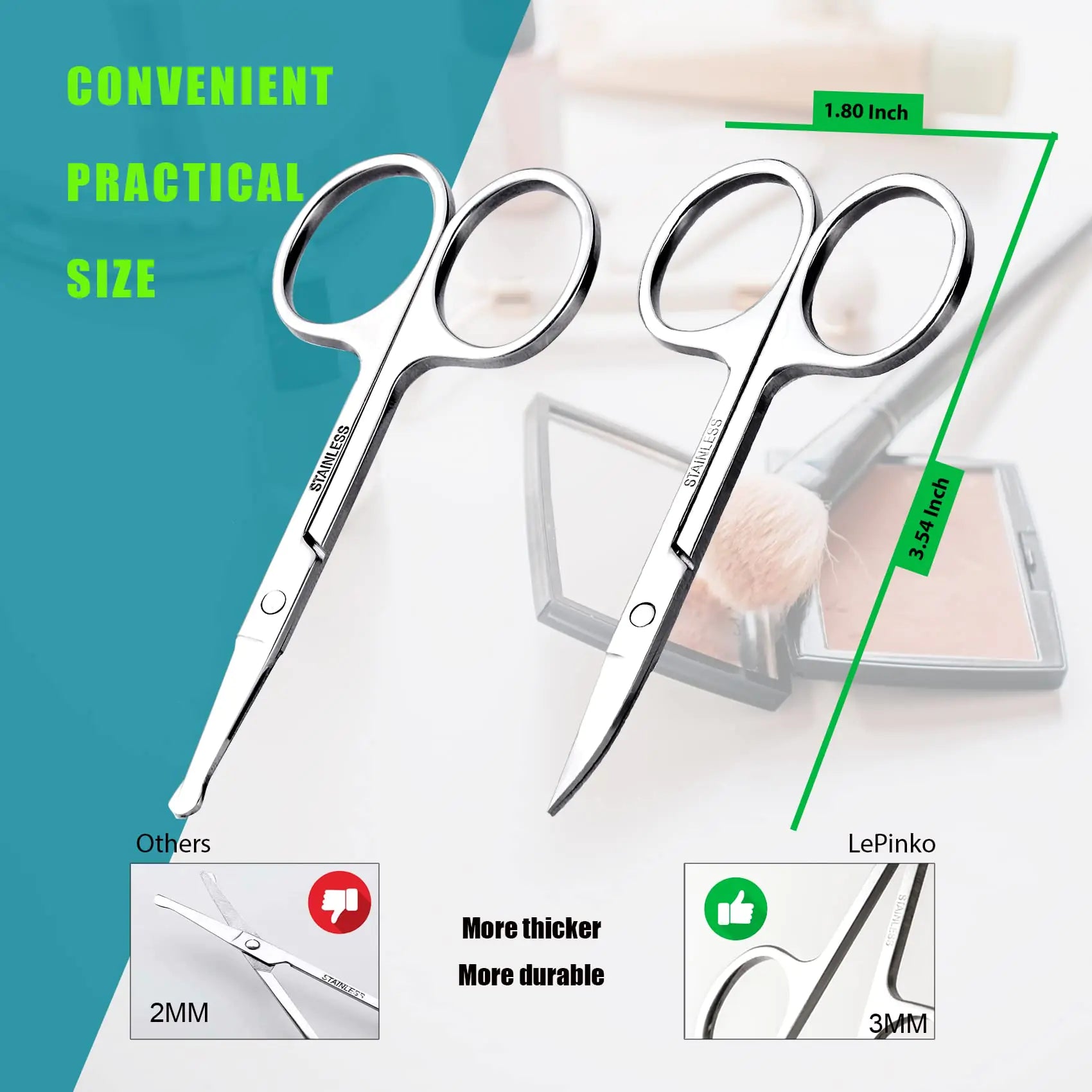 facial hair grooming scissors